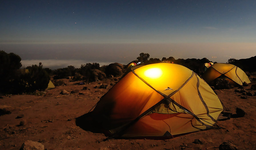 Camp site in the desert